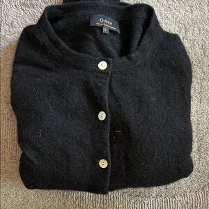 Quince Women's Black Mongolian Cashmere Cardigan